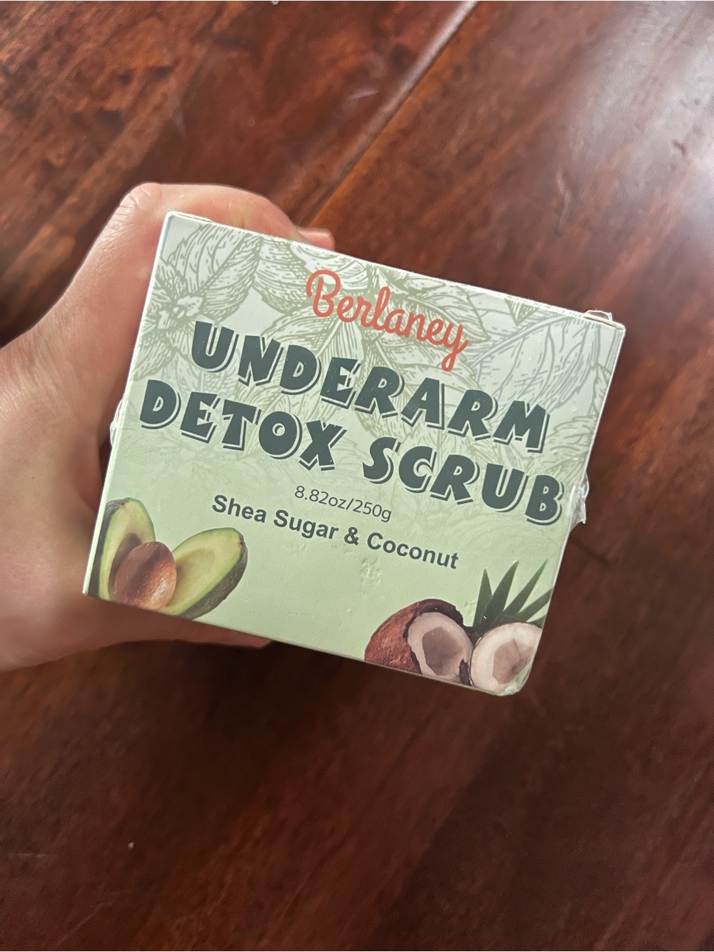 Berlaney Armpit Detox Scrub Shea Sugar Coconut  Powder 100% Vegan
